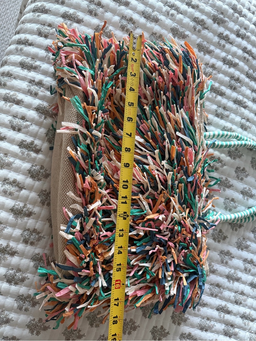 Multicolor Fringe Straw Tote Bag - Picture 7 of 7